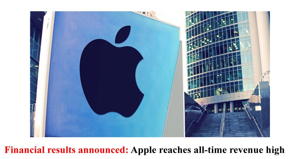 Financial results announced: Apple reaches all-time revenue high