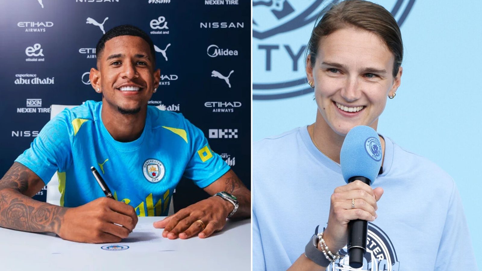 New Manchester City signings Savinho and Miedema